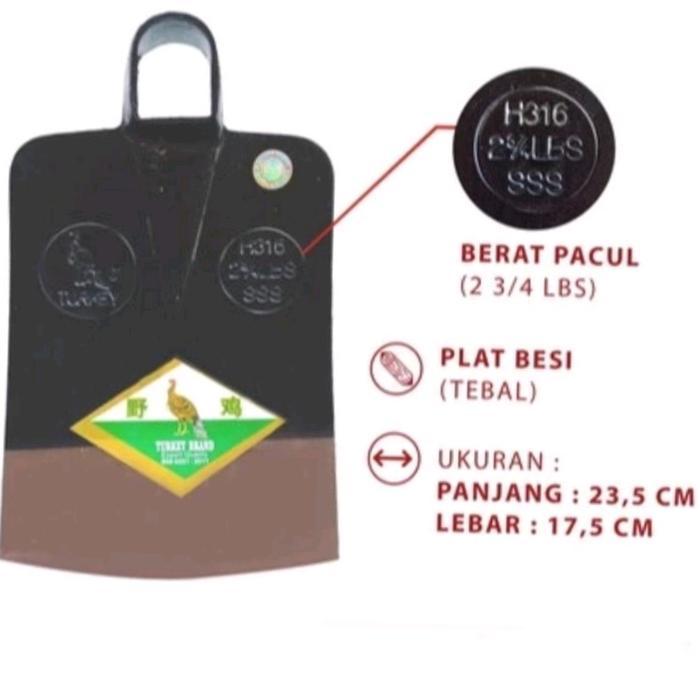 pacul/ cangkul cap ayam turkey/ayam jago baja asli