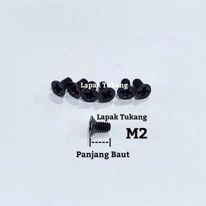 b881- 100Pcs Baut Hitam M2 Jf M2X3 M2X4 M2X5 M2X6 M2X7 M2X8 M2X10 M2X12