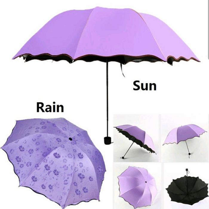 CODPayung Magic 3D - Payung Lipat Lapisan Hitam -Payung Magic Lipat