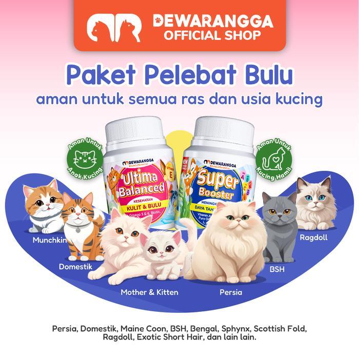 roza- Dewarangga Ultima Balanced & Super Booster Paket Pelebat Bulu Kucing Dewarangga -