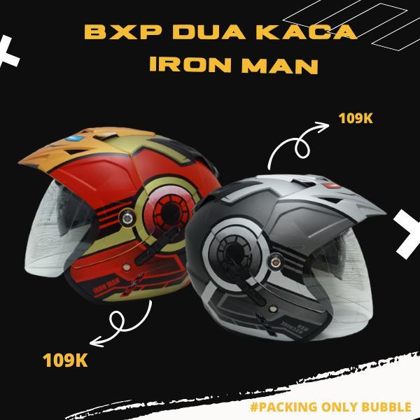 HELM DOUBLE VISOR MOTIF MARVEL IRONMAN HELM DEWASA MURAH