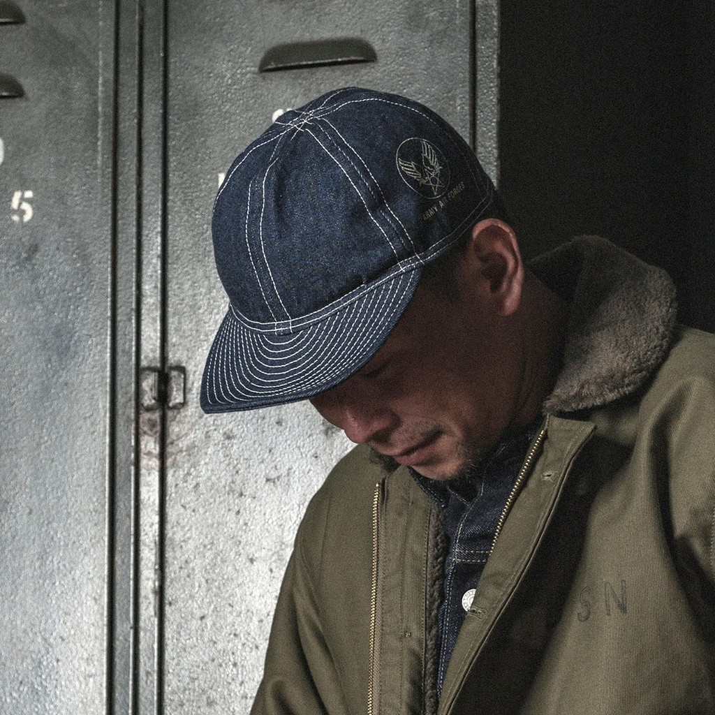 Bronson WWII USAAF A-3 Mechanic's Cap Vintage Style Baseball Hat For Men Amekaji