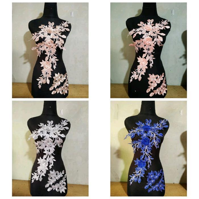 jq41- Renda Bordir Dress Gaun Kebaya Gamis ( Model Asoka) Aksesoris