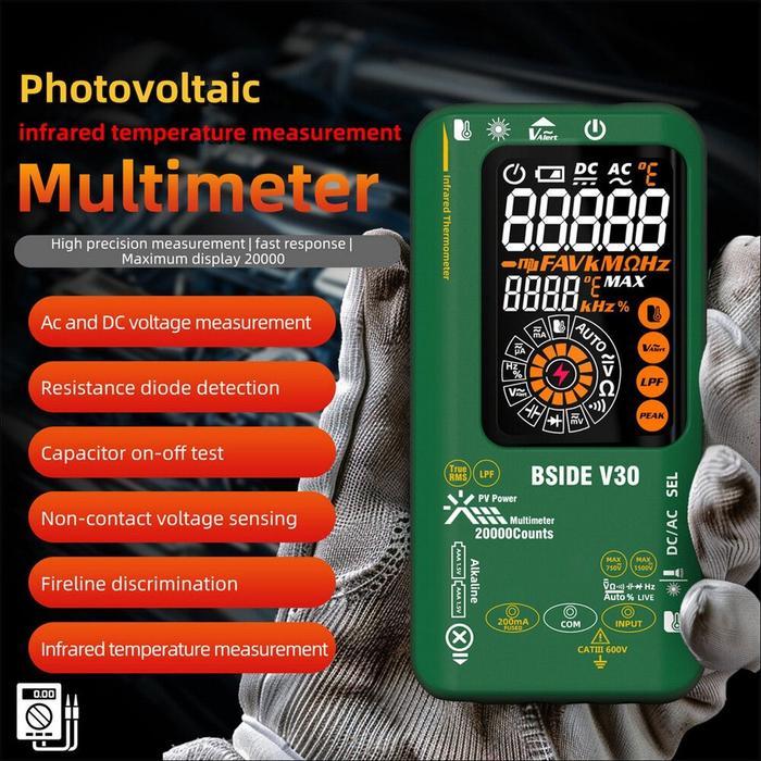 BSIDE V30 Digital Multimeter Infrared Thermometer Measures