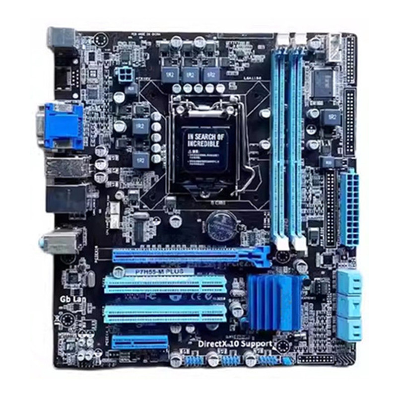 Intel H55 P7H55-M PLUS motherboard Used original LGA1156 LGA 1156 DDR3 8GB USB2.0 SATA2 Desktop Main