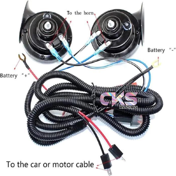 KABEL SET DAN RELAY KLAKSON 12V 80A / KABEL RELAY KLAKSON MOTOR