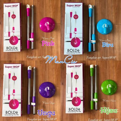 Tongkat Pel Supermop Bolde / Handle Set Bolde / Alat Pel
