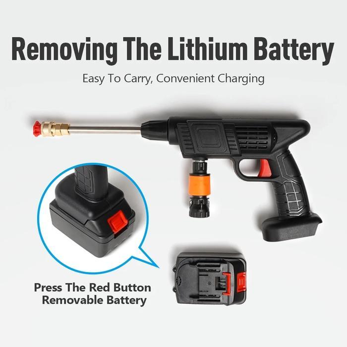 set alat cuci mobil motor portable jet washer cuci steam spray gun cas