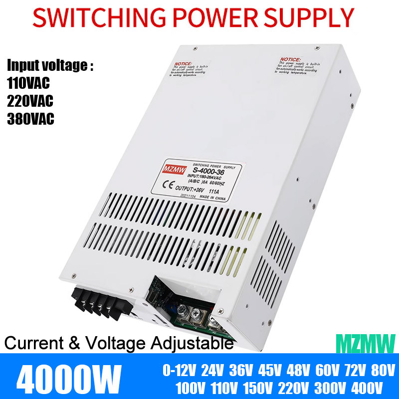 4000W Switching Power Supply AC/DC 24V 36V 48V 60V 72V 300V