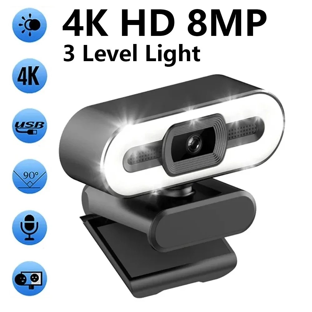 Portable Full Hd 1080P 2K 4K Webcam Pc Laptop Auto Focus Webcam L Streaming Flexible With Microphone