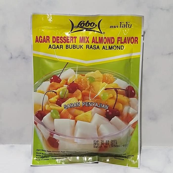 Bubuk Pudding Almond / Agar Bubuk Rasa Almond / Lobo / Dessert Original