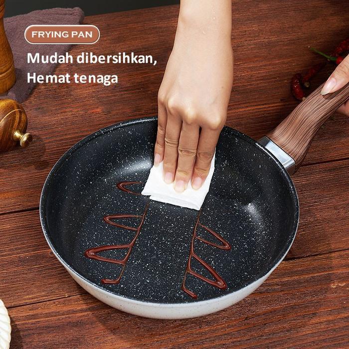 mq3a- Es Nobilis Granite Pan 28/30 Cm+Lid-Panci Wajan Penggorengan Anti Lengket
