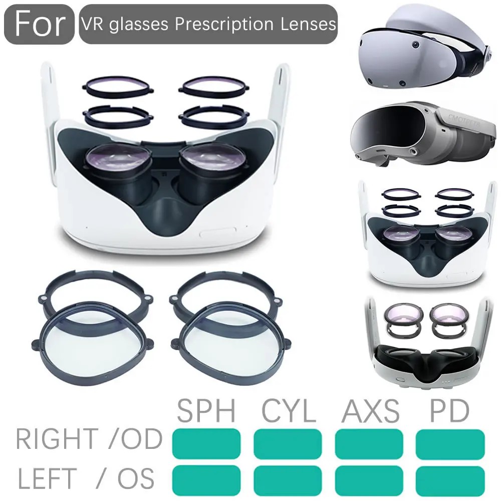 VR Glasses Prescription Lenses for Oculus Quest 2/Quest 3S/Quest 3/PICO 4/PS VR2 Myopia Lens
