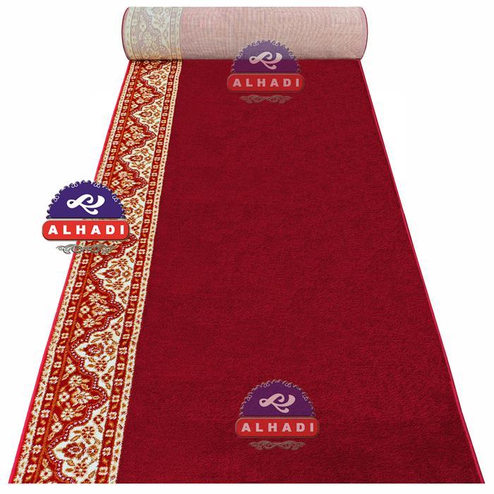 Alhadi Karpet Masjid ALAGRA METERAN Ukuran 100 x 120cm Tebal 13mm Sajadah Mushola Empuk Lembut