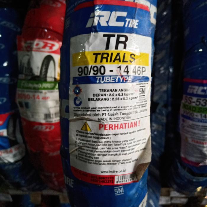 Ban Luar Motor Trail Matic 14 Ban IRC 90/90-14 Trials Non Tubeless