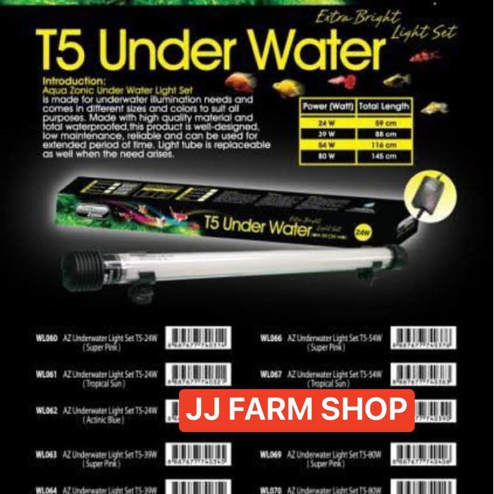 Aquazonic t5 under water celup tanning panjang 100cm & 120cm taning
