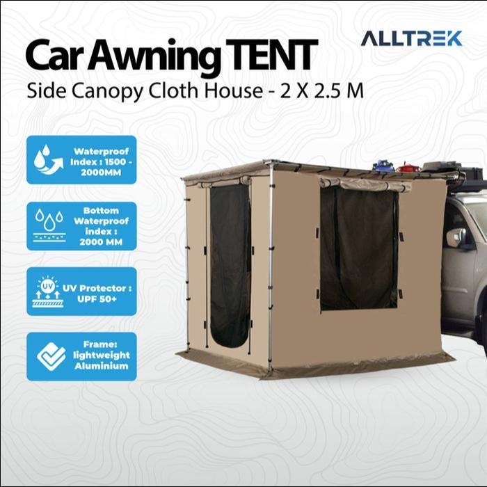 Terlaris - ALLTREK Car Awning TENT Side Canopy Cloth House