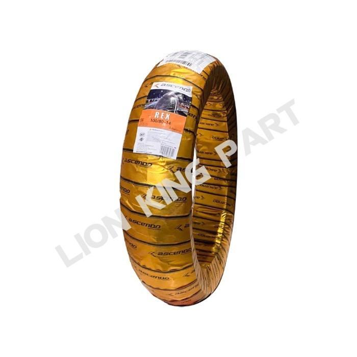 Ban Luar Ascendo Rex 100/80 Ring 14 100/80-14 Tubeless Free Pentil