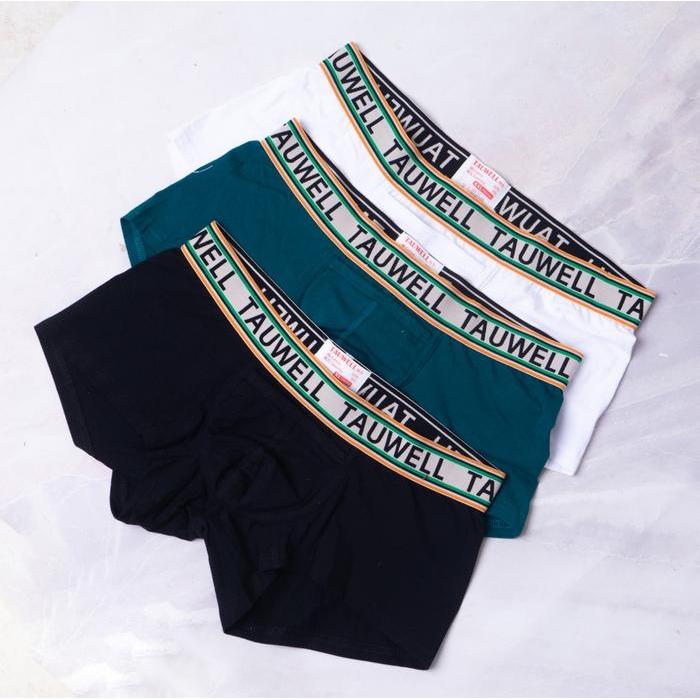 5ebh- Tauwell Boxer Pria Kantong Depan (Gratis Cup) Katun Dewasa