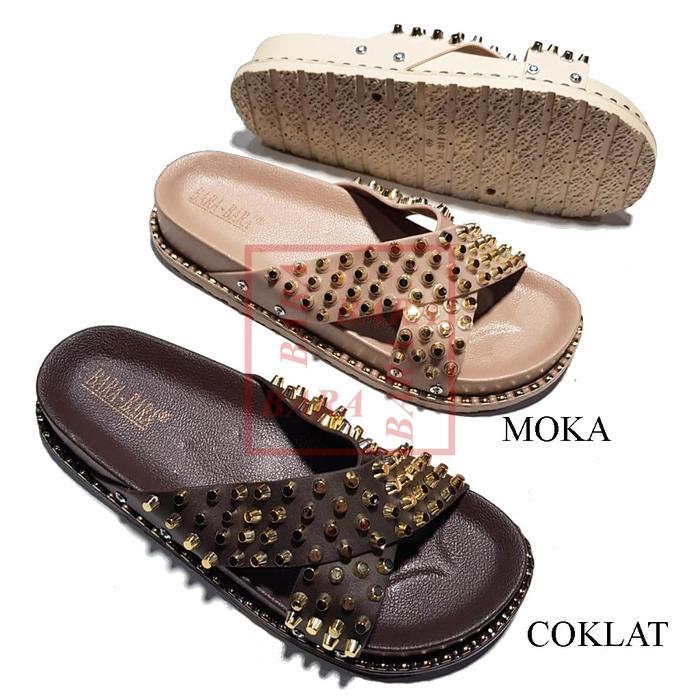 Bara~Bara Sandal Kokop Silang Paku Bulat Bbj1823Slpbp (Aa2)