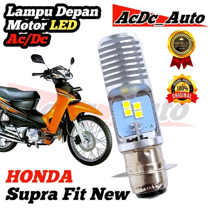 Lampu Depan Motor Honda Supra Fit New LED Putih Ac/Dc Pengganti Dop/Bohlam Standart WrT19