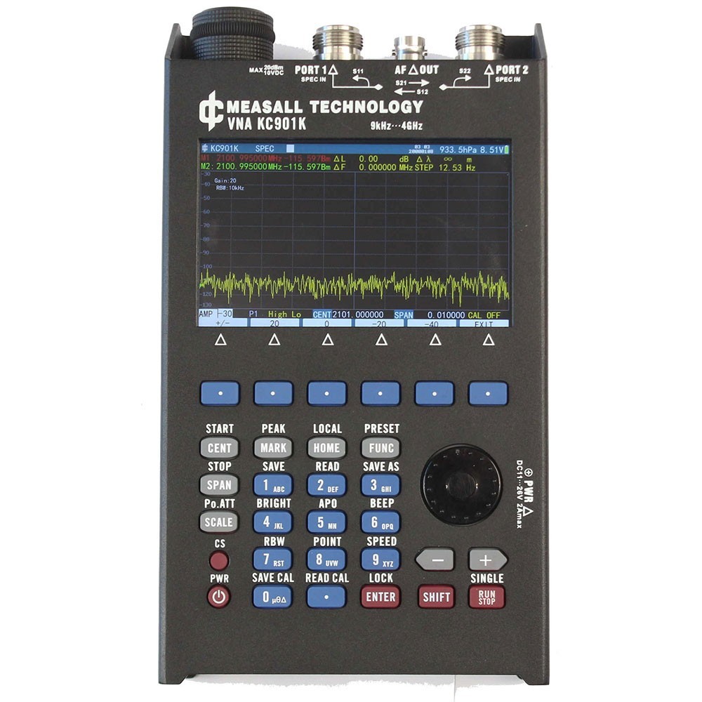 Wishcolor Measall Kc901K 4Ghz Vna Vector Network Analyzer Spectrum Rf Multimeter With Two Ports For