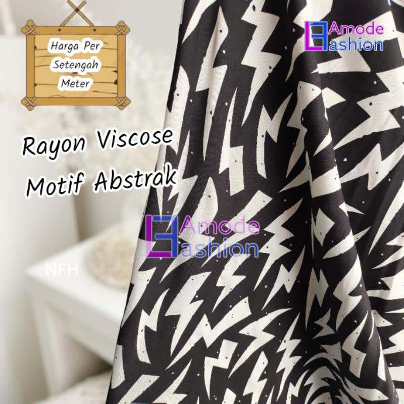 Kain Rayon Viscose Motif Abstrak