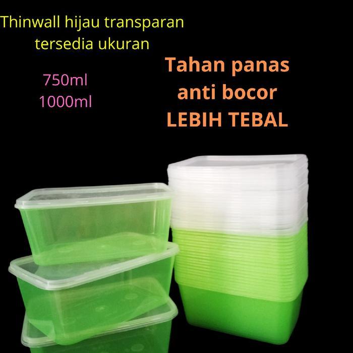 p99i- Thinwall 750Ml Warna Persegi Panjang Kotak Makan Plastik 750Ml