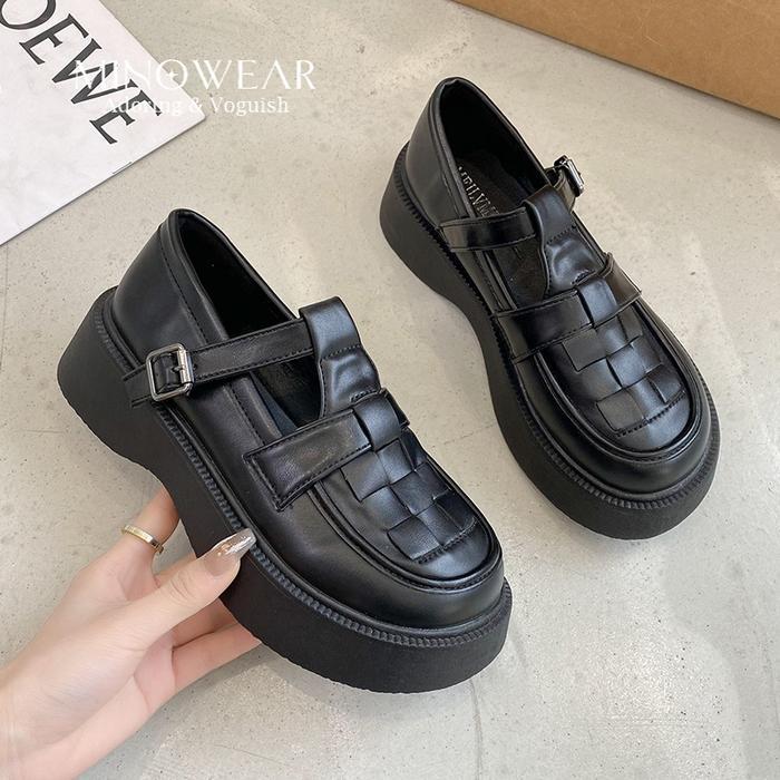 5iyp- Minowear Avery Shoes - Sepatu Wanita Modis Flat Kerja Hitam