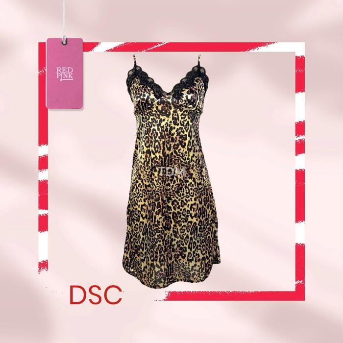Santaibju- [ Redpink ] Daster Dress Sleepwear Rumahan Desain Mini Sexy Hot Women Dewasa With Desain