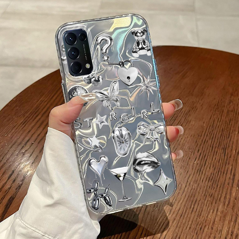 Casing Hp OPPO Reno 5 4G Reno 5 5G Reno5 Reno 5K 5G Reno5 K Find X3 Lite Case Casing Pola Cinta Pera