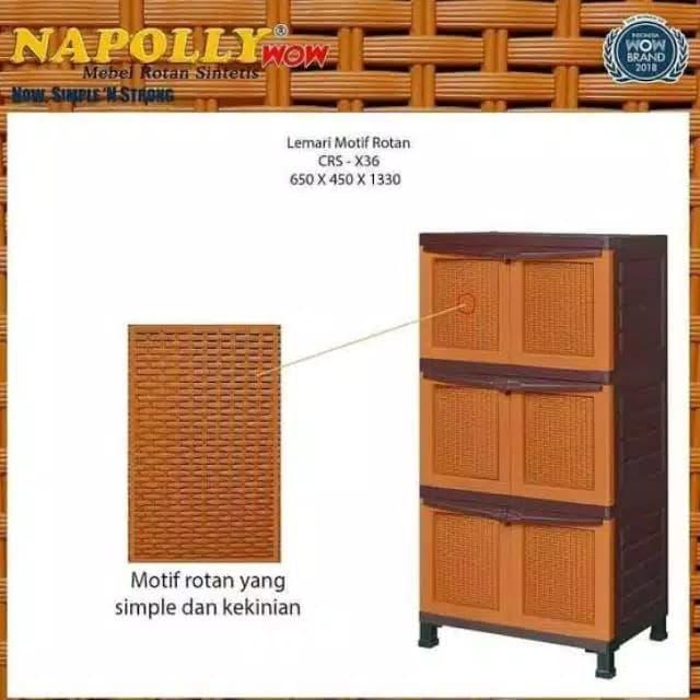 Lemari Plastik Napolly 3 Susun Csr