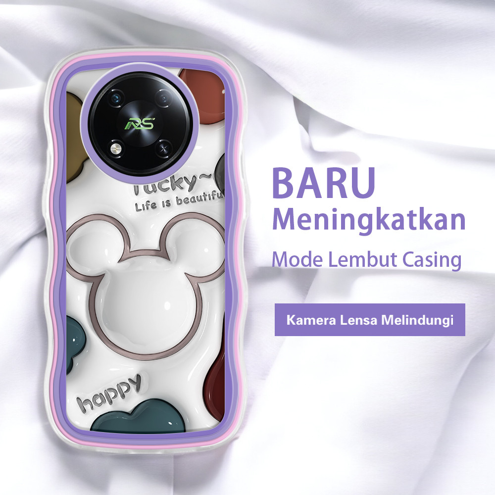 jinsouwe Infinix ITEL S25 ULTRA A50 A70 A80 S23 RS4 P55 5G P65 4G terbaru casing HP  3D avatar Lucky