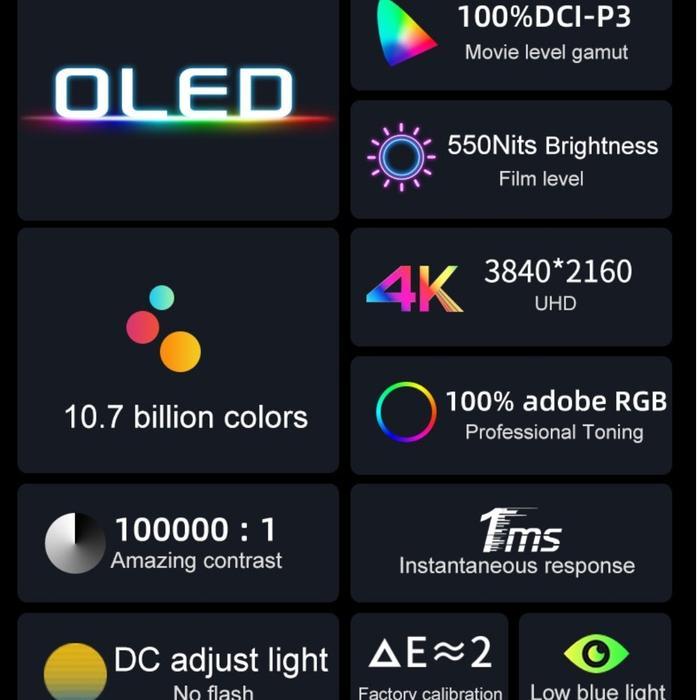 ebpd- Monitor Portable Oled 15.6 Inch 3456X2160 4K Touch Screen With Type-C