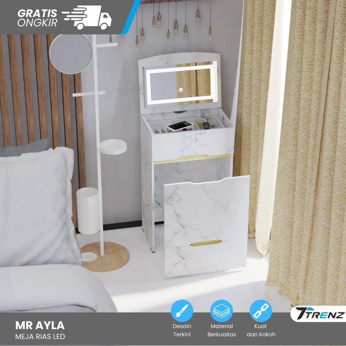 Promo Trenz Furniture - Meja Rias Aesthetic Lipat Lemari Susun Minimalis Lemari Laci Meja skincare