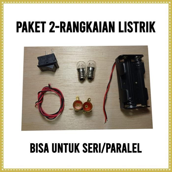 New Paket Rangkaian Listrik untuk Praktek SD kelas 6 + Papan Alas