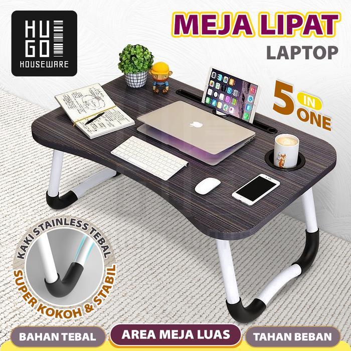 Hugo Meja Laptop Portable / Meja Belajar Anak / Meja Lipat Multifungsi Original