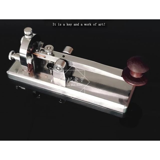 Silver Cnc Stainless Steel Telegraph Key Morse Key Cw Key Ham Radio Key Manual Cw Keyer For Morse