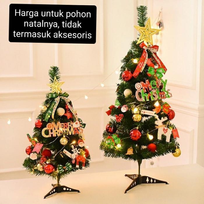 POHON NATAL PORTABLE POHON NATAL POLOS PVC DAN PINE UKURAN BESAR KECIL CHRISTMAS TREE 30cm