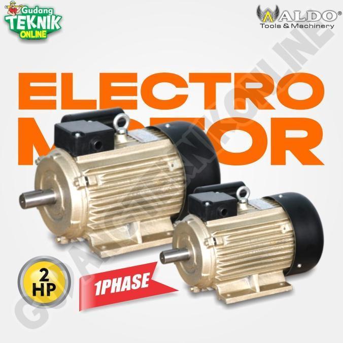 Dinamo Motor Penggerak 2Hp 4P 1Ph 1400Rpm ALDO / Elektro Motor ALDO 2 Hp Dinamo Motor Penggerak 2Hp