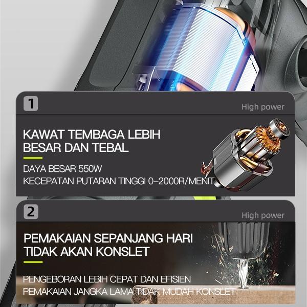 sge9- CodMesin Bor Zper 400 Watt Otomatis Mata Bor Stop Dengan Kecepatan Lambat Dan Cepat