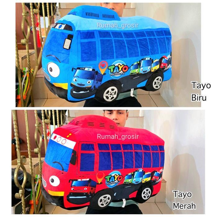 Ready Boneka Tayo Jumbo Besar Printing Model Baru Boneka Bus Tayo Jumbo