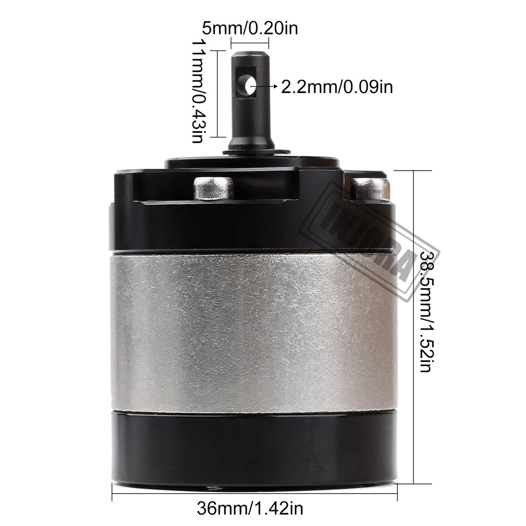 Injora Metal 1:17 Gear Ratio D90 Planetary Gearbox With Mount Transmission Case For 1/10 Rc Crawler