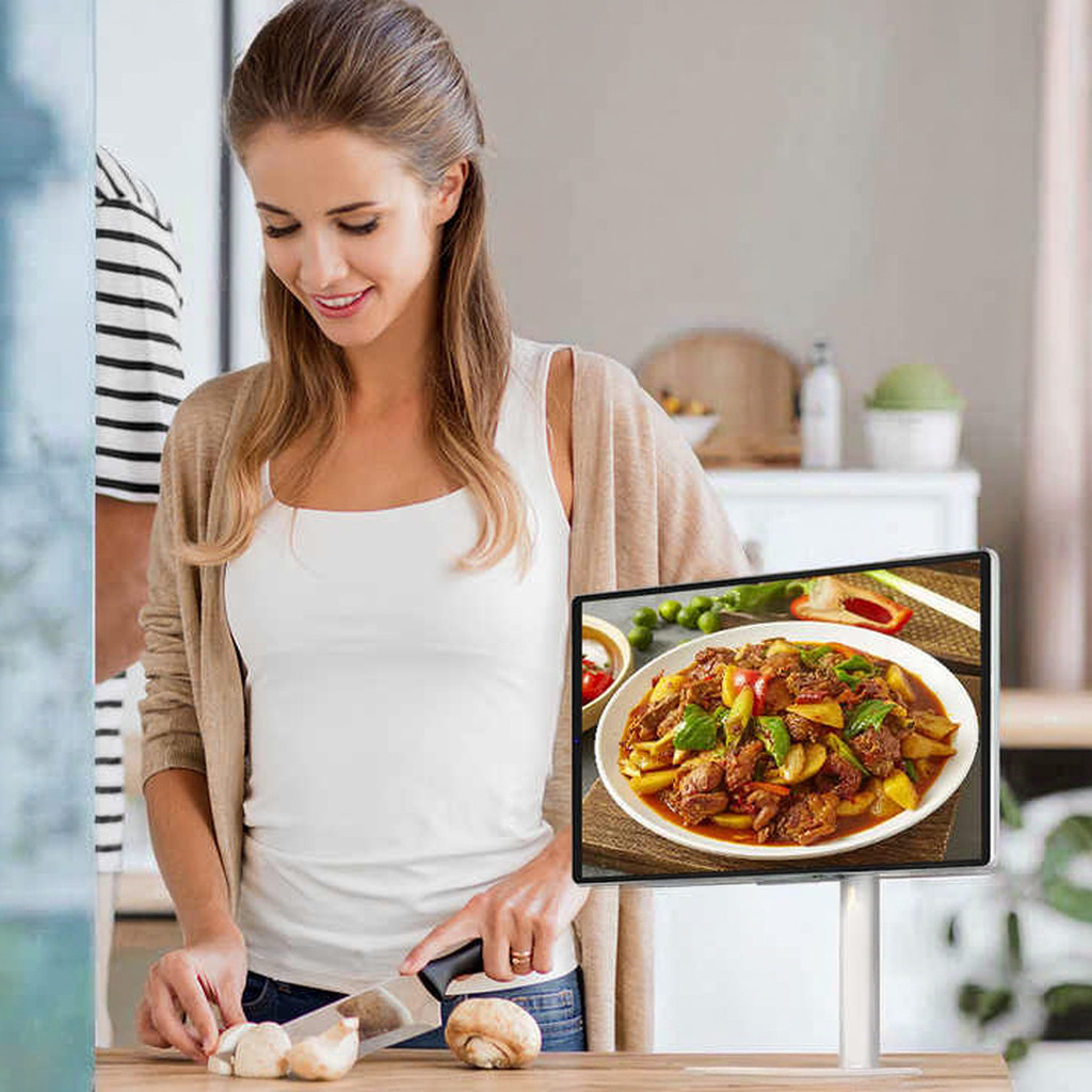 JCPC Portable 32 Inch Smart Board Portable Exhibition Tablet Pc Tv Display Stand Mini Digital Led