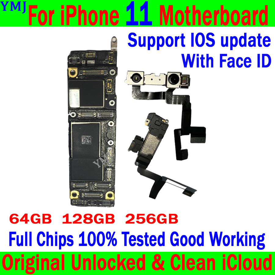 Clean Icloud For IPhone 11 Pro Max Motherboard Original Unlocked For IPhone 11 Logic Board 100% Test