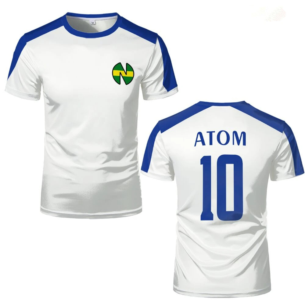 Captain Atom Tsubasa Anime Jersey 3D Print Soccer T-Shirts Men Women Short Sleeve Sports Tee Tops