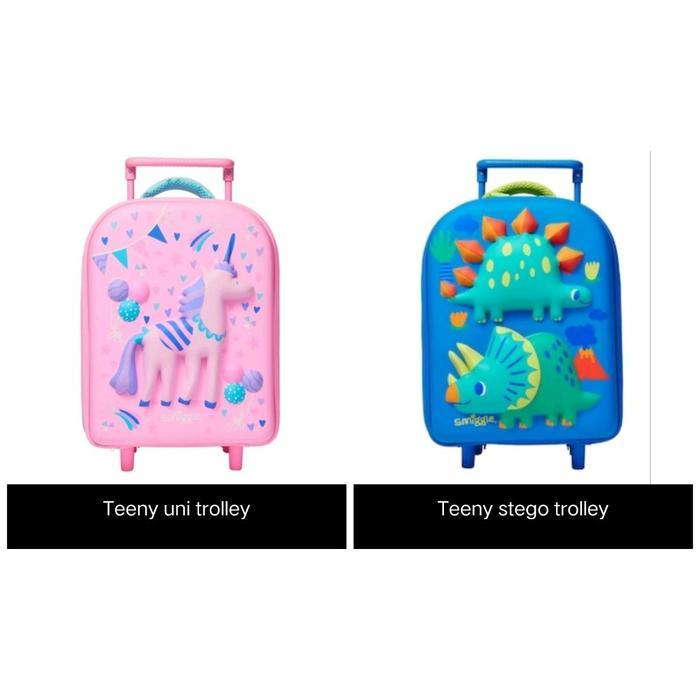Smiggle Trolley Backpack Glide Dino, Unicorn/Tas Koper Anak Tk/Ori