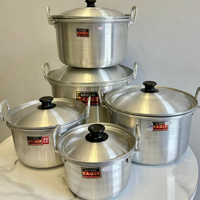 Panci TL Alumunium Global Eagle 16 18 20 22 24cm Panci Sayur Panci Gagang Kuping Panci Masak Air