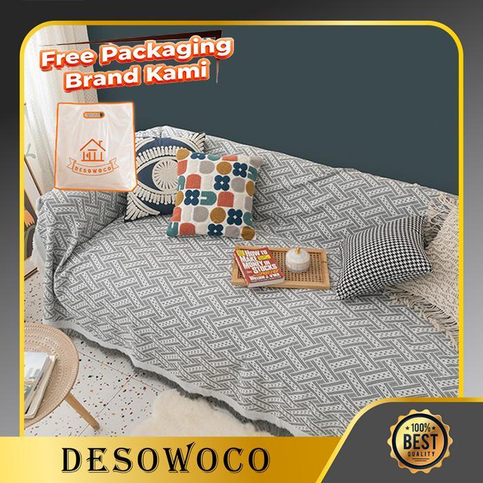 Desowoco Selimut Sofa Nordic Blanket Size 130*180Cm 180*260Cm 180*340Cm - Throw Blanket - Sofa Cover