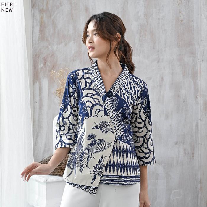 Fitri Baju Batik Wanita Outer Blazer Batik Couple Modern Atasan Batik